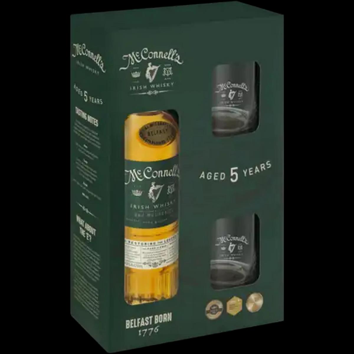 McConnells Irish Whiskey Double Glass Gift Pack